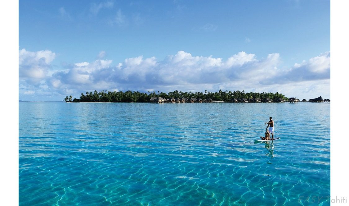 paddle sur le lagon de l’île de Tahaa
