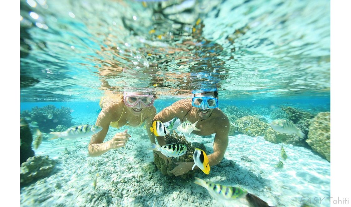 snorkeling à Bora Bora en Polynésie